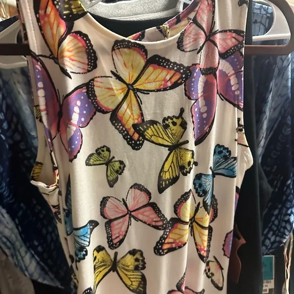 Haute Monde Multicolor Butterfly Kids Dress - Picture 2 of 4